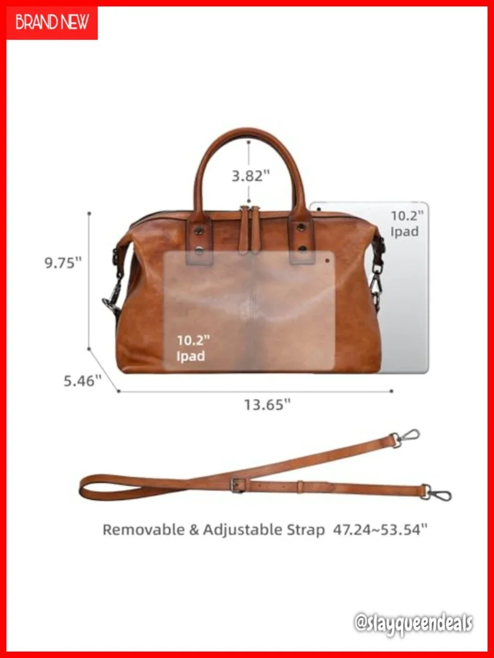 Leather Satchel Shoulder Bag Hobo Tote